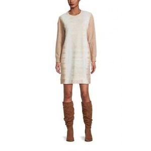 Tie Dye Sweatshirt Dress Long Sleeve Casual Comfort Apparel Sz M / #1149